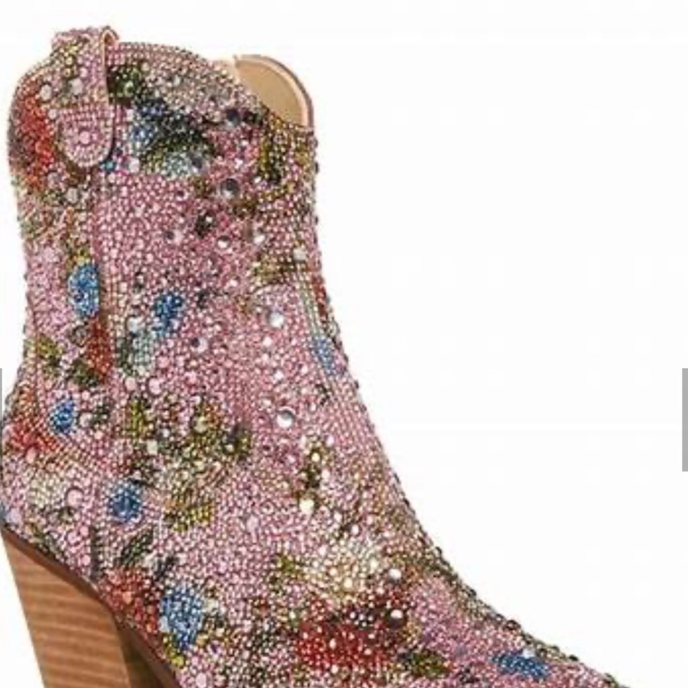 Brand New Betsey Johnson Rhinestone Cowboy Boots 🤠 - Picture 8 of 9